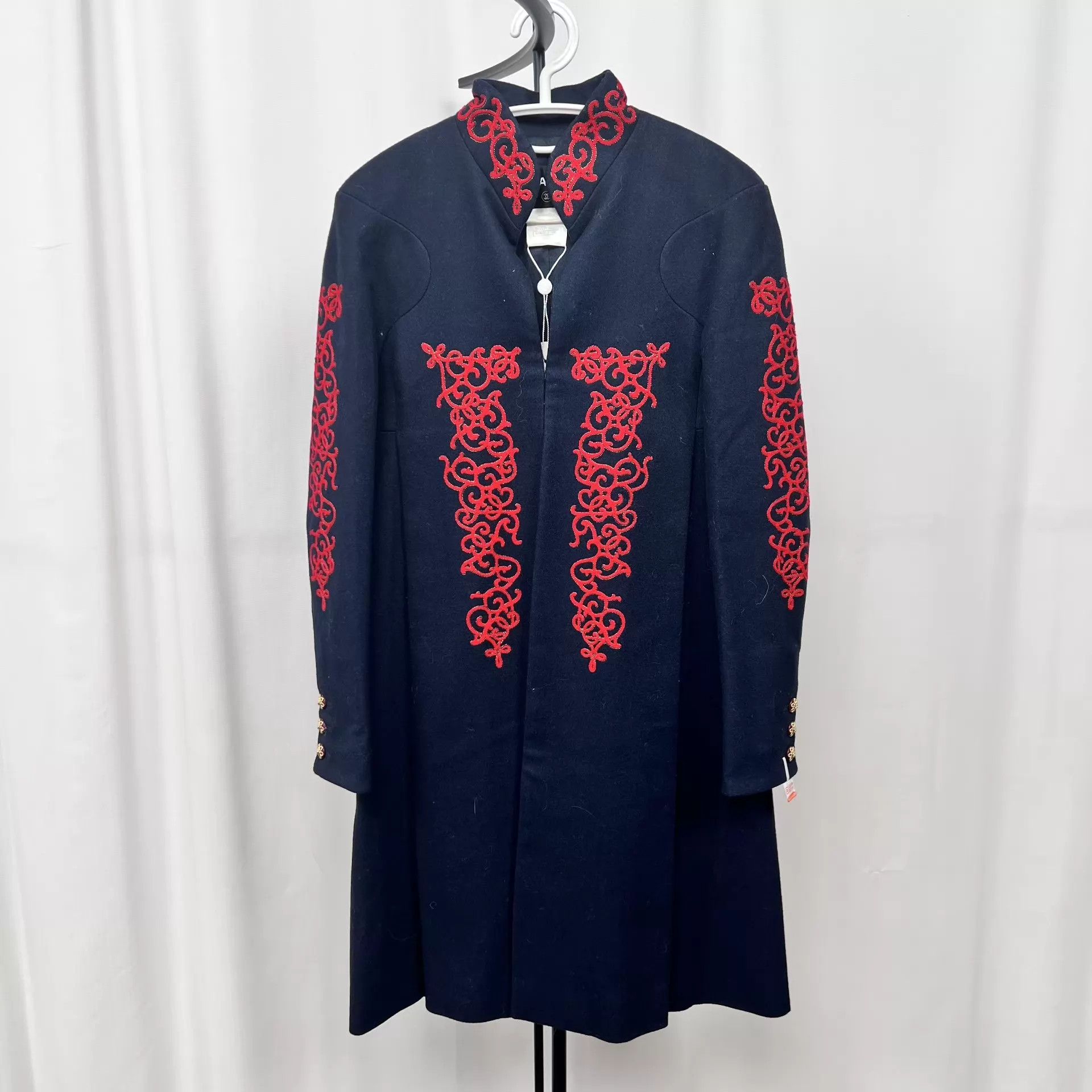 Chanel Chanel Runway Wool Coat Navy Blue 34 Size XS / US 0-2 / IT 36-38 - 1 Thumbnail