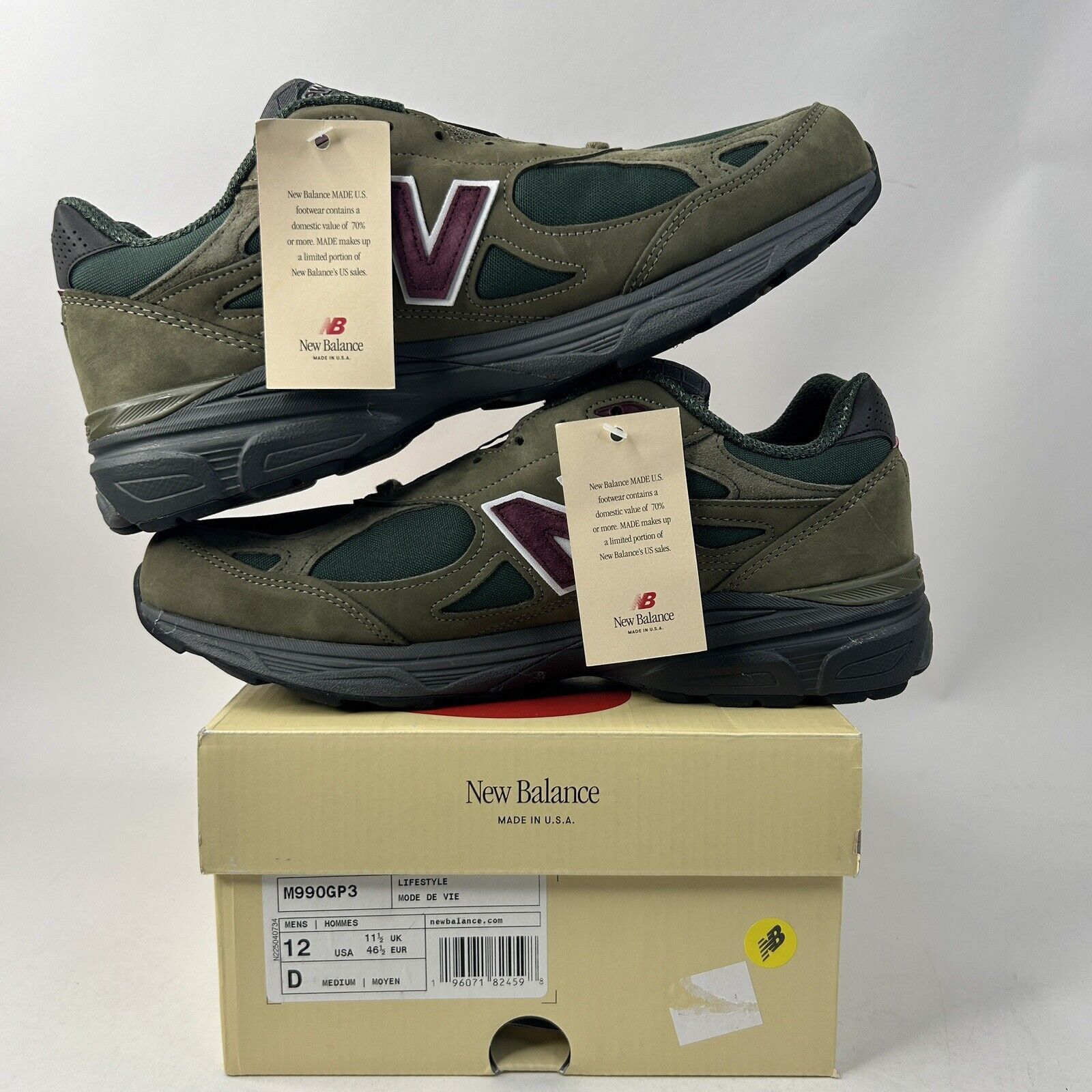 New Balance New Balance 990v3 X Teddy Saints “Green Purple” 2024 Size US 12 / EU 45 - 3 Thumbnail