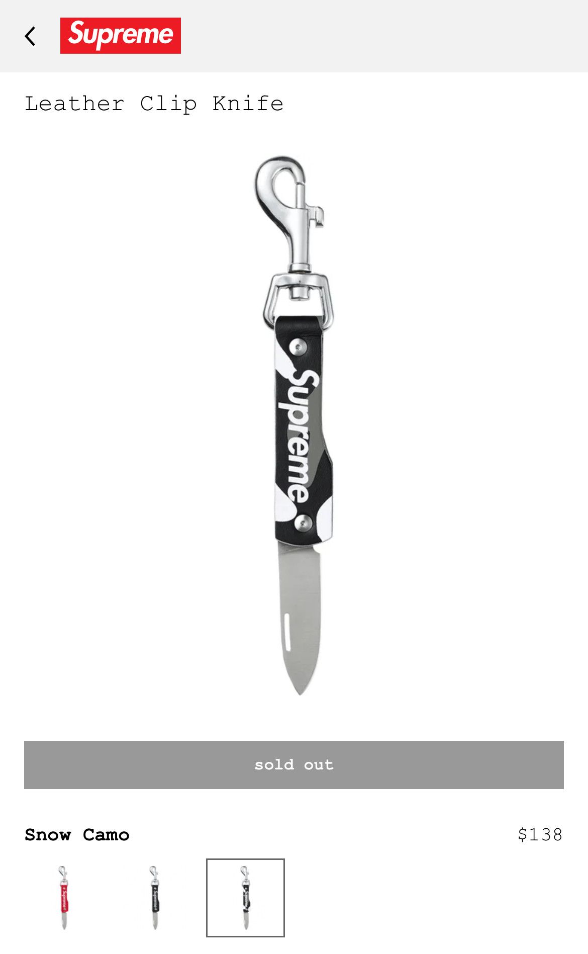 Supreme Supreme Leather Clip Knife Size ONE SIZE - 4 Thumbnail