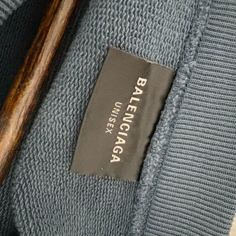 Balenciaga Balenciaga Embroidered smog blue pullover sweater Size US S / EU 44-46 / 1 - 3 Thumbnail