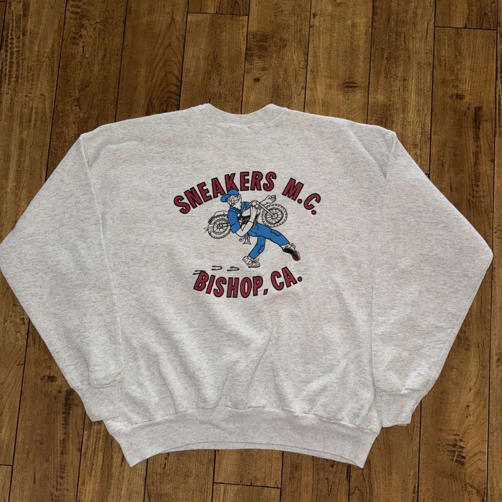 Hanes × Harley Davidson × Vintage Vintage Sneakers M.C. Motorcycle Crewneck Grey 25x25 XL Size US XL / EU 56 / 4 - 1 Thumbnail