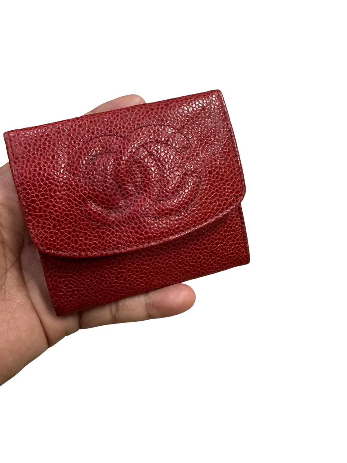 Chanel 💥Vintage Chanel 1994 Coin Case Caviar Red Size ONE SIZE - 13 Thumbnail