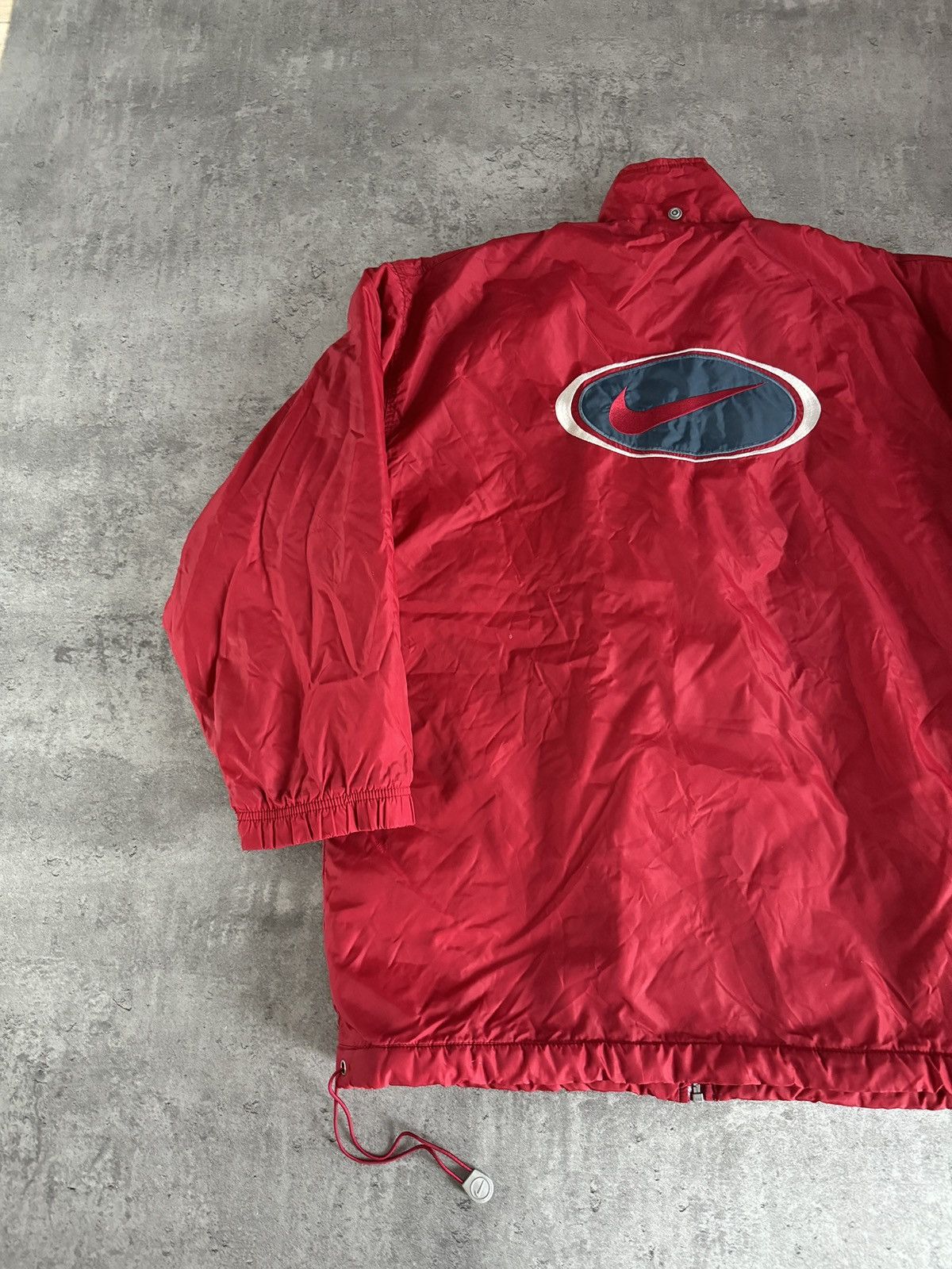 Nike × Vintage Nike Swoosh Big Logo vintage 90s jacket rap skate boxy y2k Size US L / EU 52-54 / 3 - 2 Thumbnail