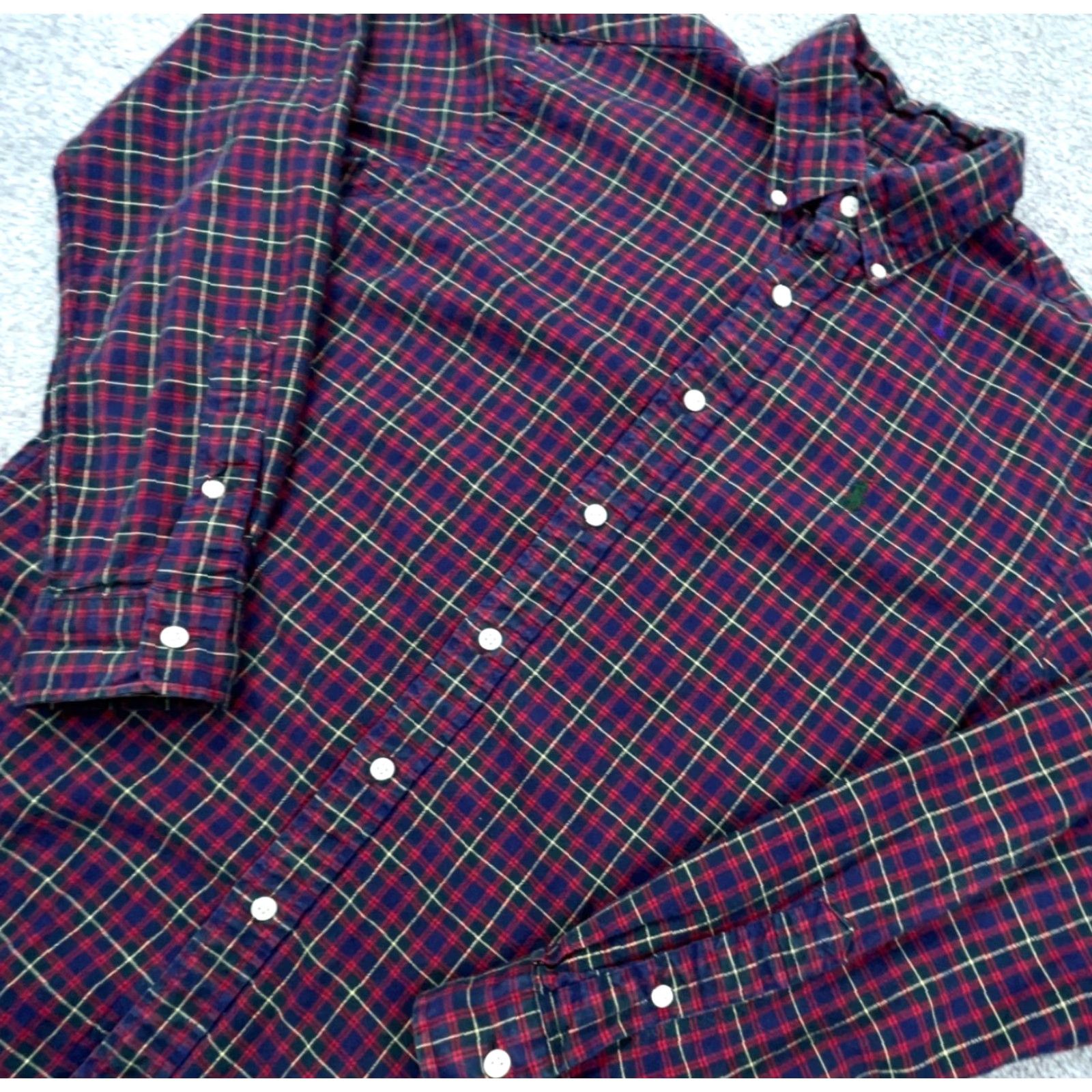 Ralph Lauren Ralph Lauren Shirt Men Medium Red Blue Flannel Button Up Tartan Classic Fit Size US L / EU 52-54 / 3 - 4 Thumbnail