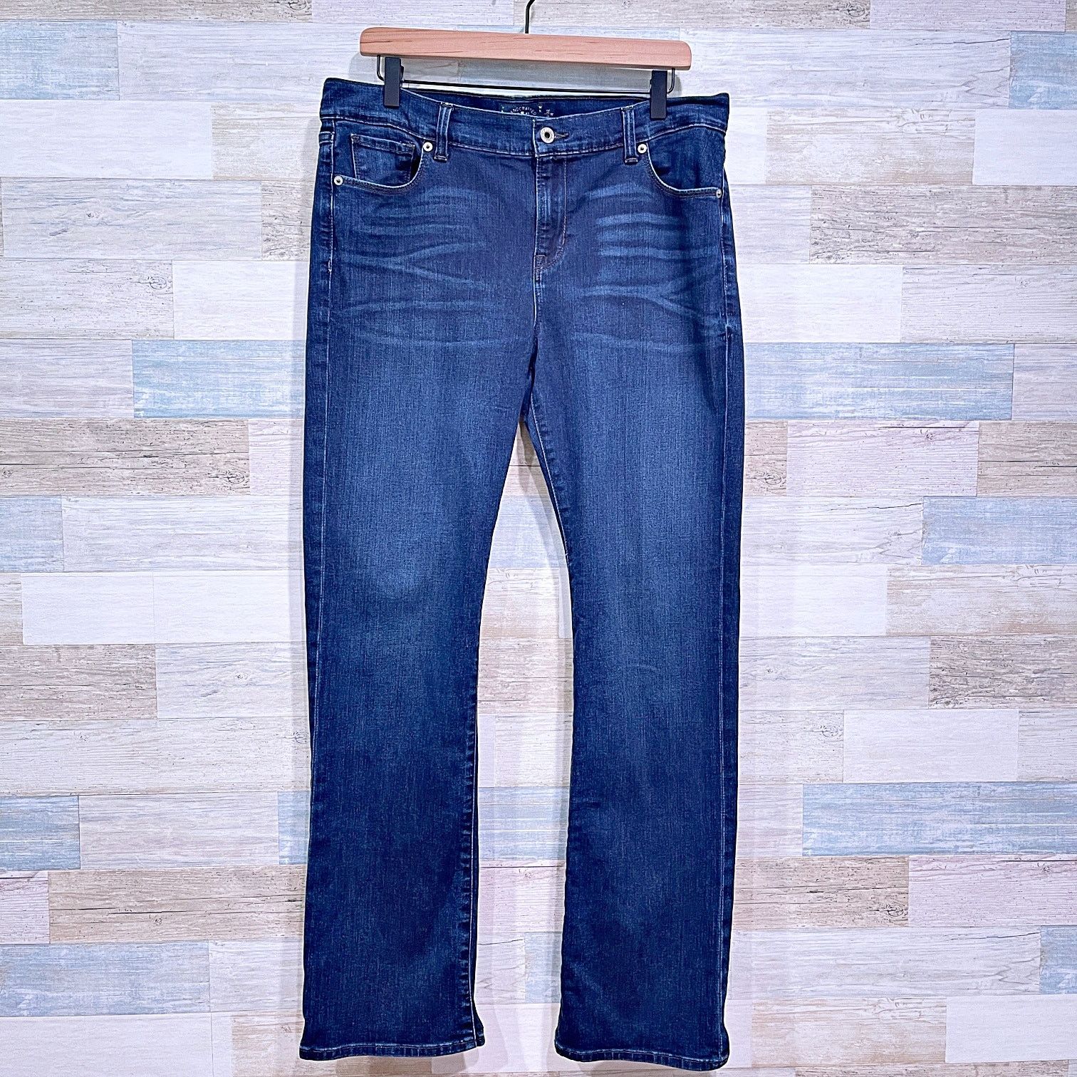 Lucky Brand Lucky Brand Brook Boot Cut Jeans Blue Dark Wash Womens 14 32 Size 36" / US 14 / IT 50 - 1 Thumbnail