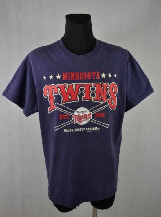 MLB × Twins × Vintage Vintage 2005 Stitches Minnesota Twins MLB tee t-shirt Size US L / EU 52-54 / 3 - 1 Thumbnail