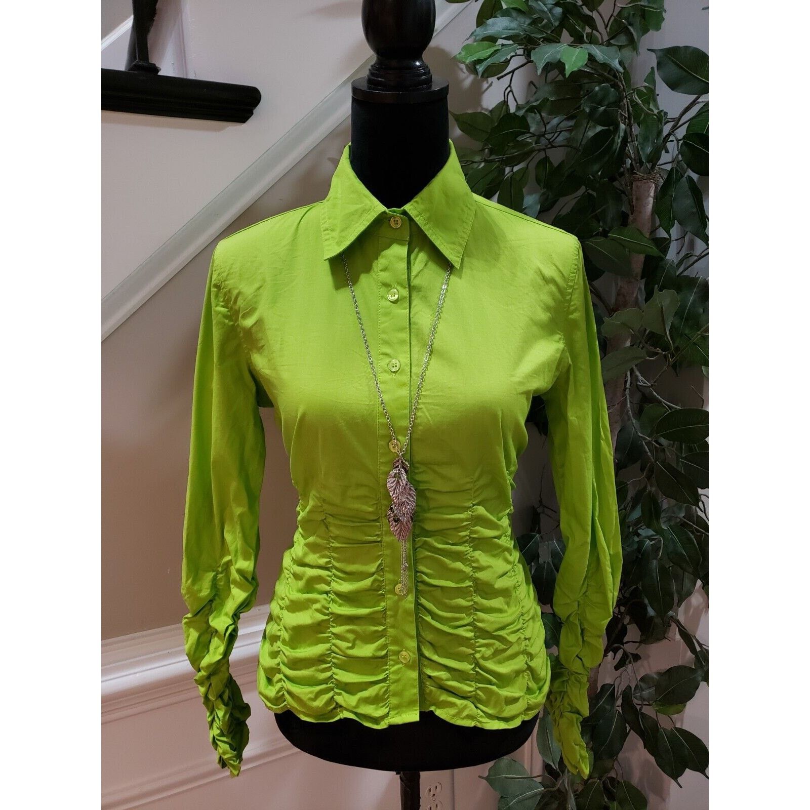 Other Metro Style Cotton Collared Long Sleeve Button Down Shirt 8 Size M / US 6-8 / IT 42-44 - 1 Thumbnail