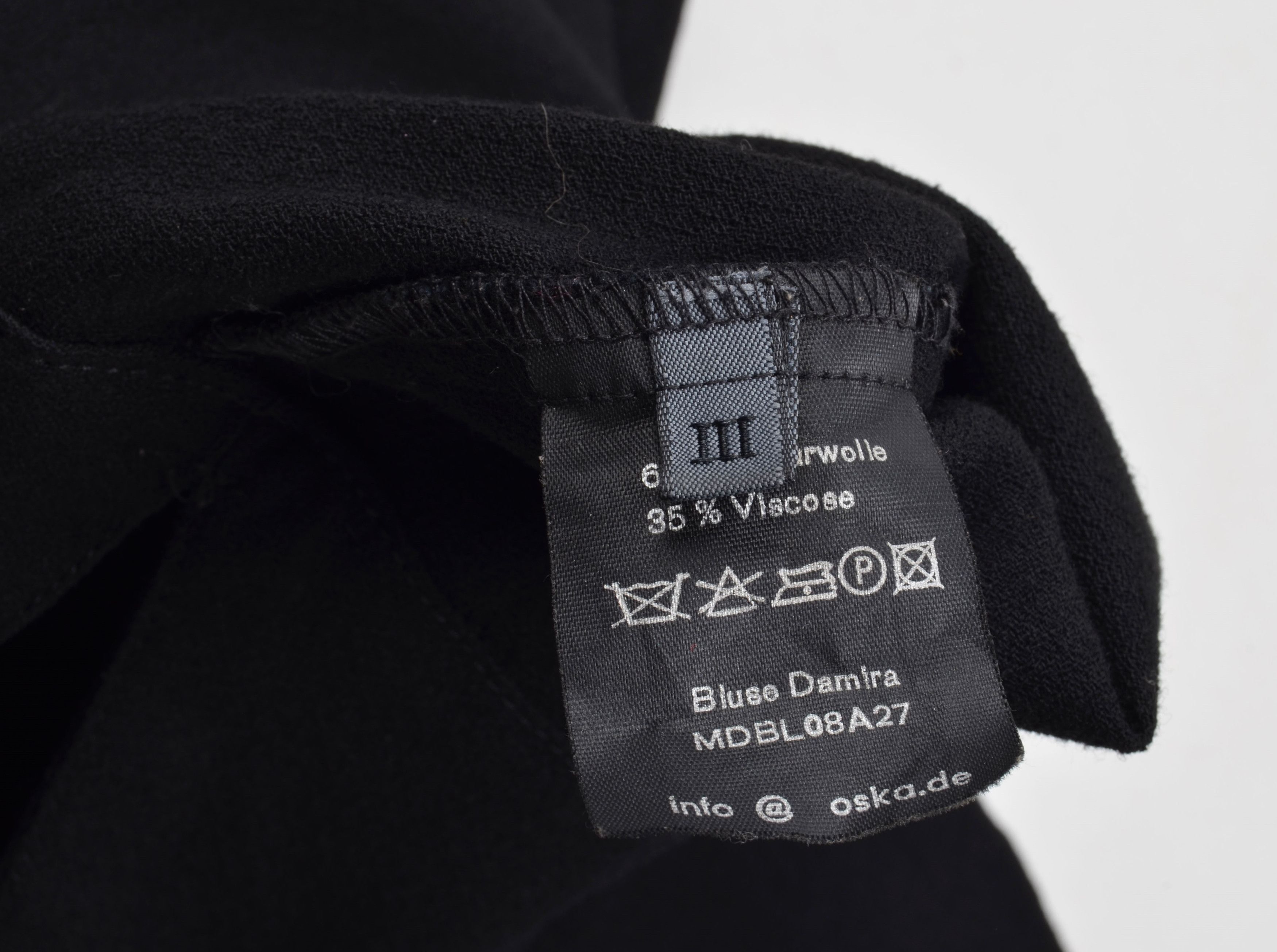 Designer OSKA Wool Blend Square Neck Oversized Damira Blouse Size L / US 10 / IT 46 - 9 Thumbnail