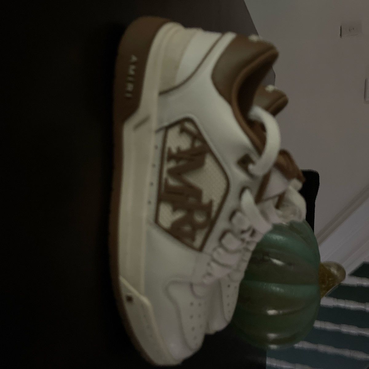 Amiri Amiri white & brown classical low sneakers Size US 7 / EU 40 - 3 Thumbnail