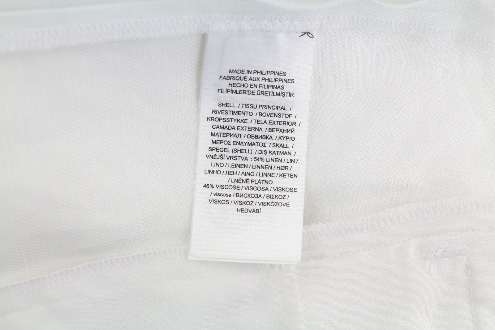 Lauren Ralph Lauren W29 White Linen Blend Cropped Flared Trousers 84706 Size 29" - 7 Thumbnail