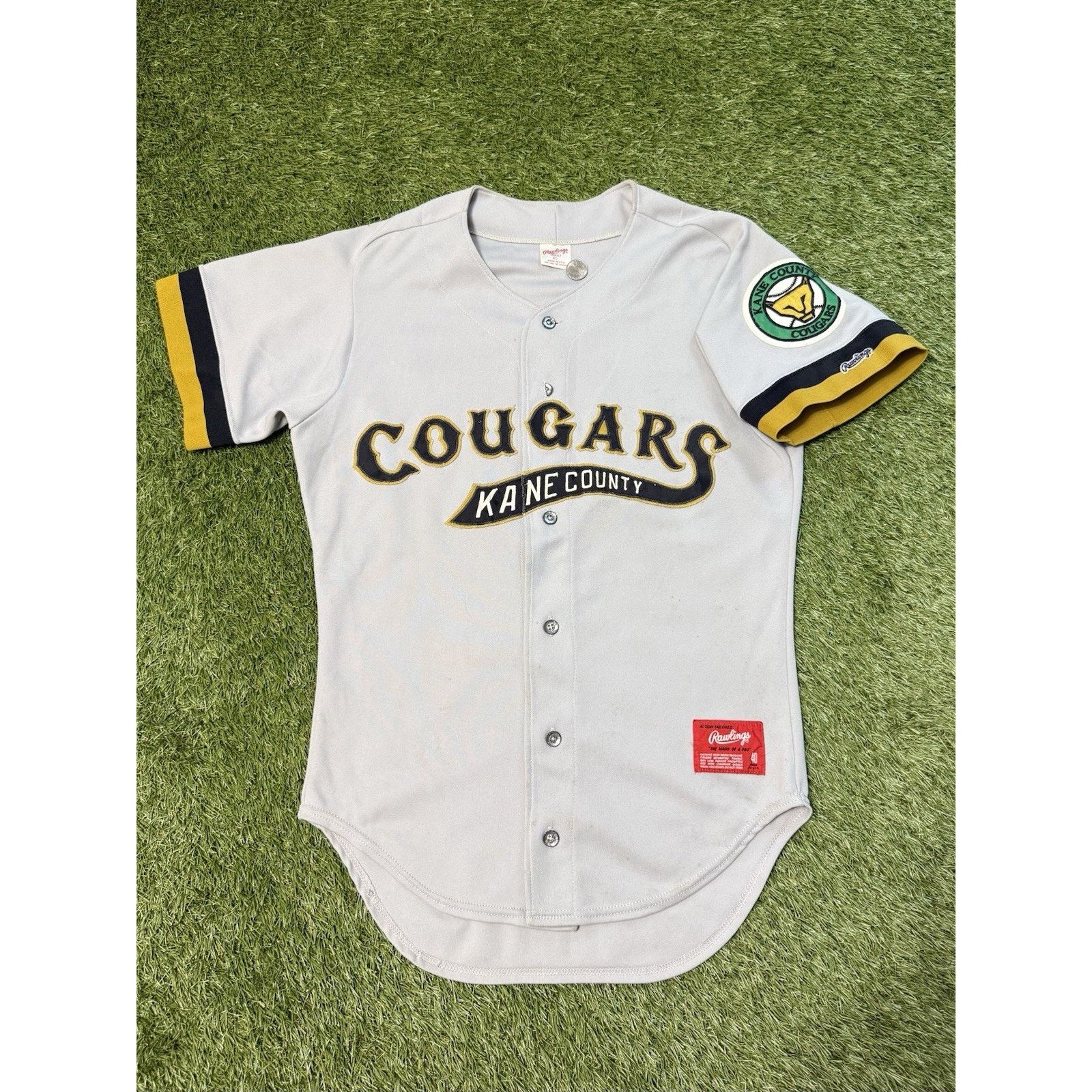 MLB VTG 90s Rawlings Kane County Cougars MiLB Jersey 40 Size US M / EU 48-50 / 2 - 1 Thumbnail