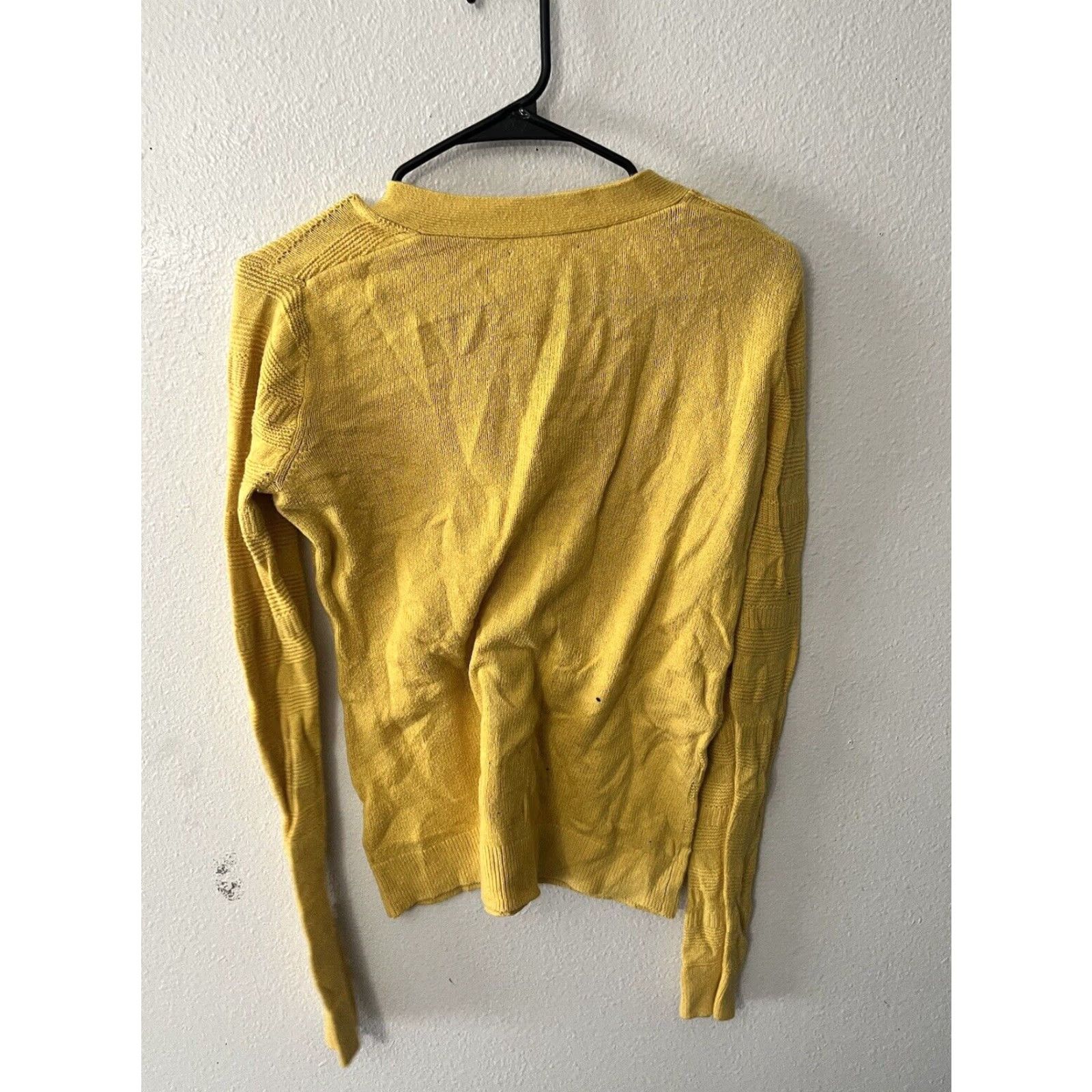 Tommy Hilfiger VINTAGE Tommy Hilfiger Women's Sweater Cardigan Fall Spring Winter Casual Preppy S Small Yellow Size S / US 4 / IT 40 - 3 Thumbnail