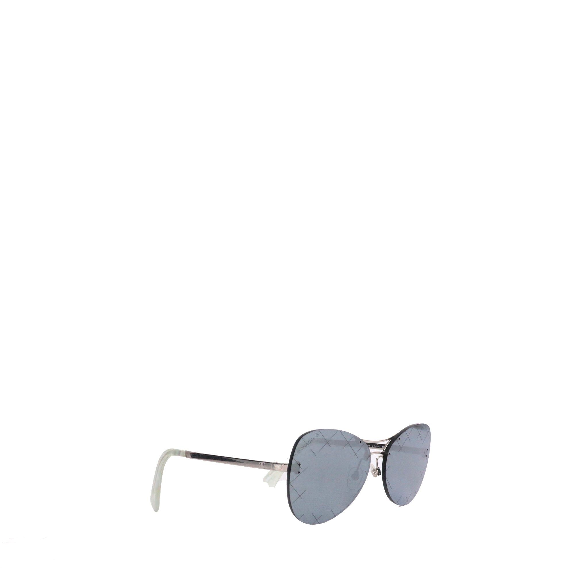 Chanel CHANEL - Chanel Aviator sunglasses in silver metal Size ONE SIZE - 1 Thumbnail