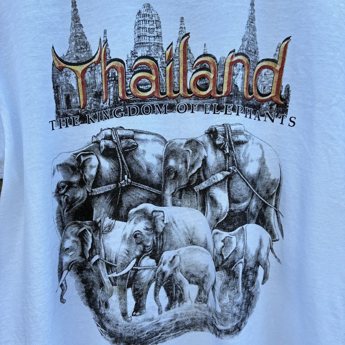 Other Vintage Thailand Elephant Kingdom Art Souvenir T-Shirt Size US M / EU 48-50 / 2 - 5 Thumbnail