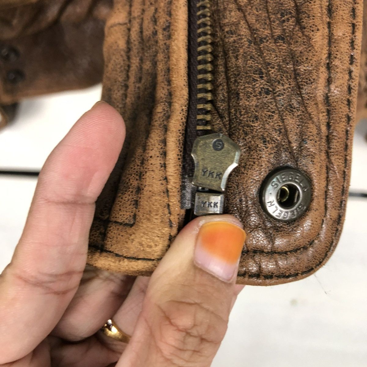 Vintage 🔥VINTAGE FLY LEATHER JACKET BIKER UNBRANDED ISSEY MIYAKE Size US L / EU 52-54 / 3 - 18 Thumbnail