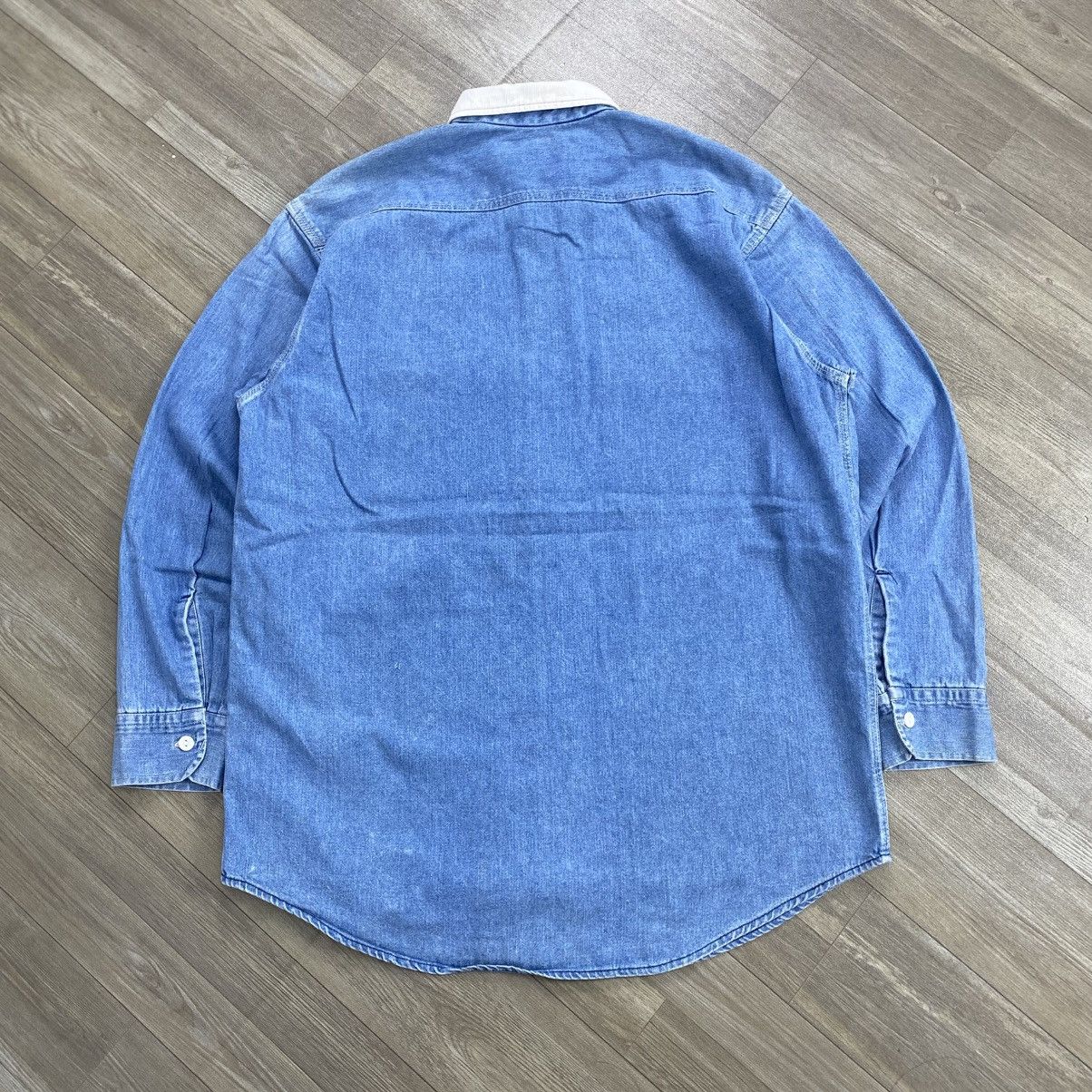 Sugar Cane 1990s Vintage Unique Uniform Sugar Cane Chambray Work Shirt Size US L / EU 52-54 / 3 - 9 Thumbnail