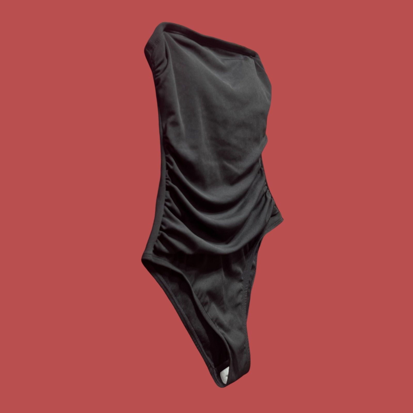 Other Shade & Shore - Women's Shirred Ribbed Bandeau Cheeky One Pi Size ONE SIZE - 19 Thumbnail