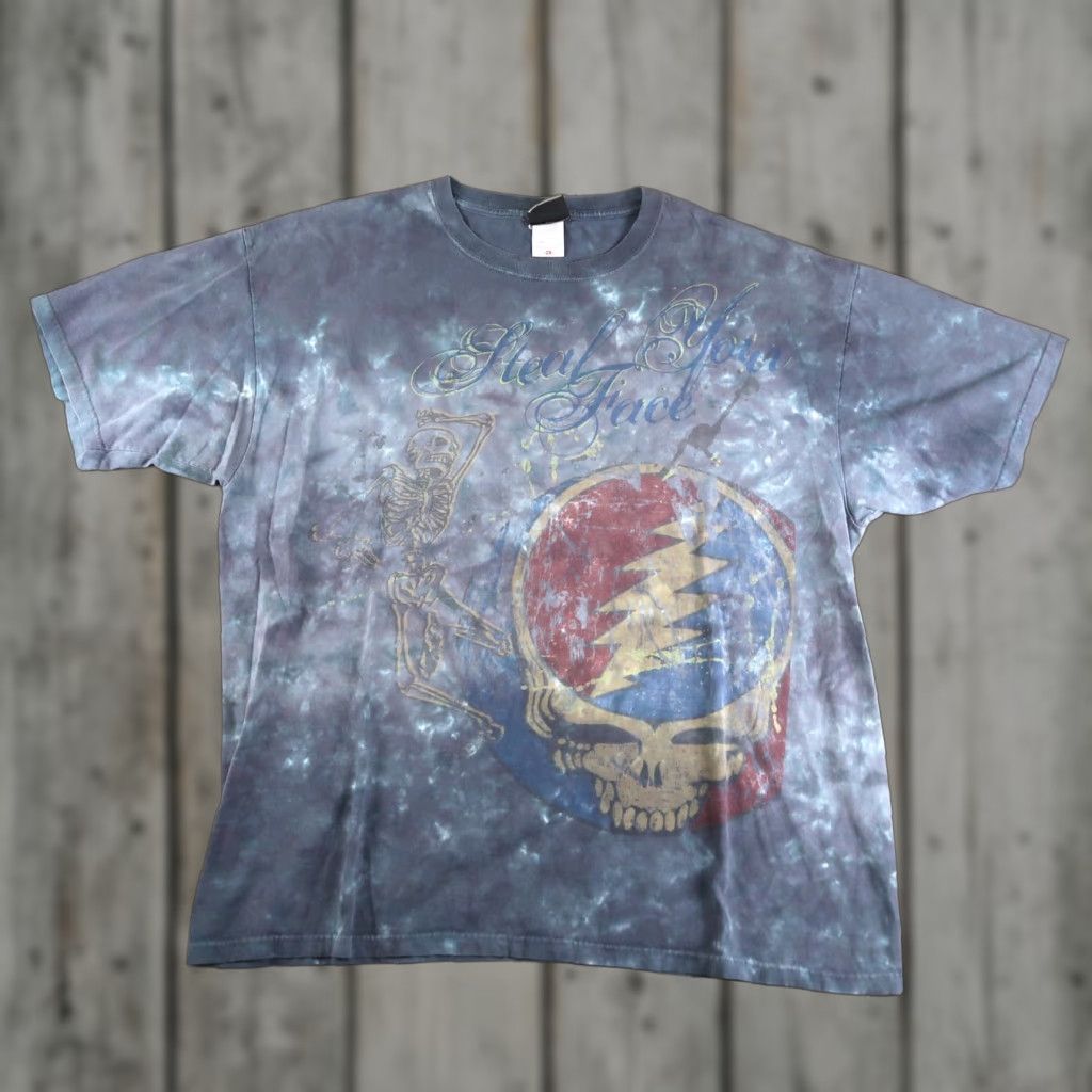 Liquid Blue VINTAGE Liquid Blue Grateful Dead Shirt 2XL Blue Graphic Print Short Sleeve Crew Neck Mens Rock 90s Steal Your Face Size US XXL / EU 58 / 5 - 1 Thumbnail