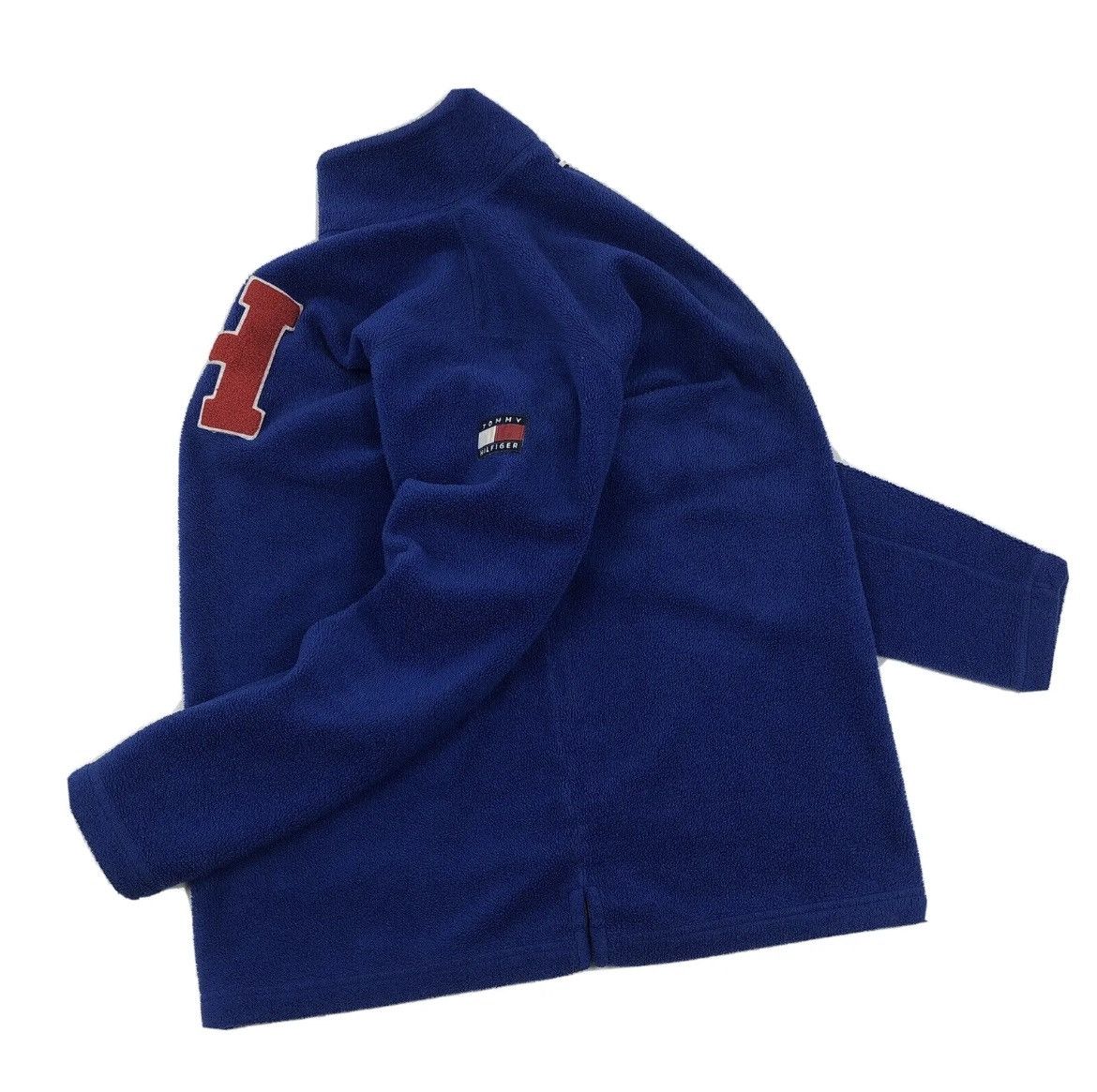 Tommy Hilfiger × Tommy Jeans × Vintage 90's Big Logo Long Sleeve Fleece Turtleneck Sweatshirt Jumper Pullover Size US S / EU 44-46 / 1 - 2 Thumbnail