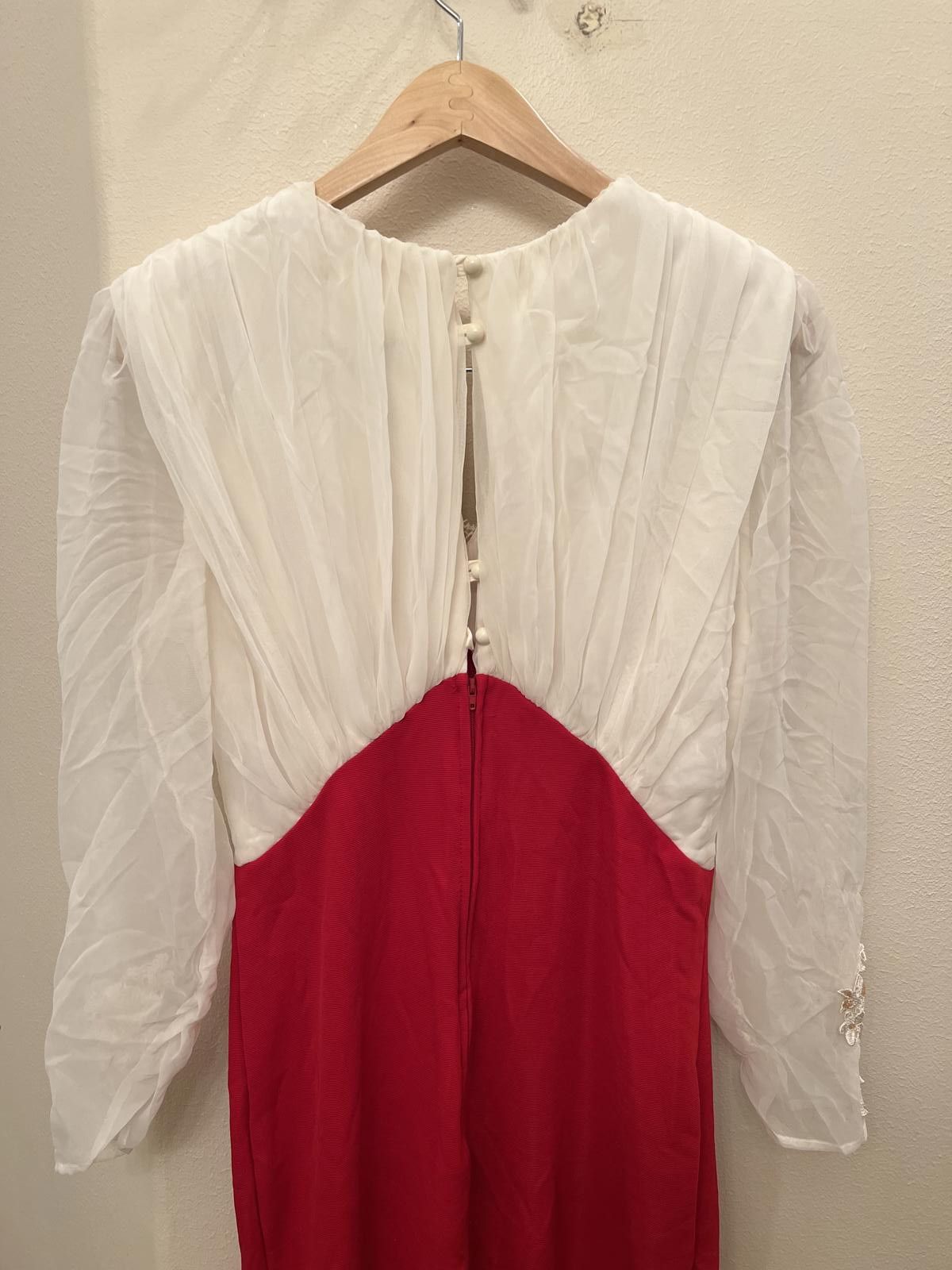 Dillard's Elegant Vintage Red and White Dress by Dollar USA Size L / US 10 / IT 46 - 7 Thumbnail
