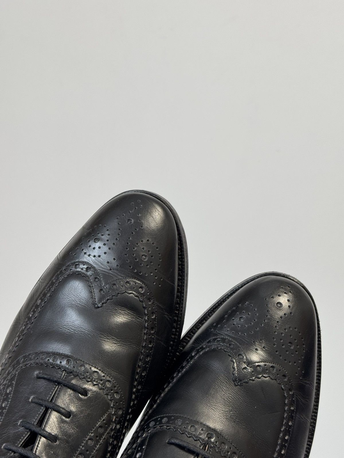 Barker Barker Black Leather Wingtip Brogue Oxford Shoes US 10.5 Size US 10.5 / EU 43-44 - 15 Thumbnail
