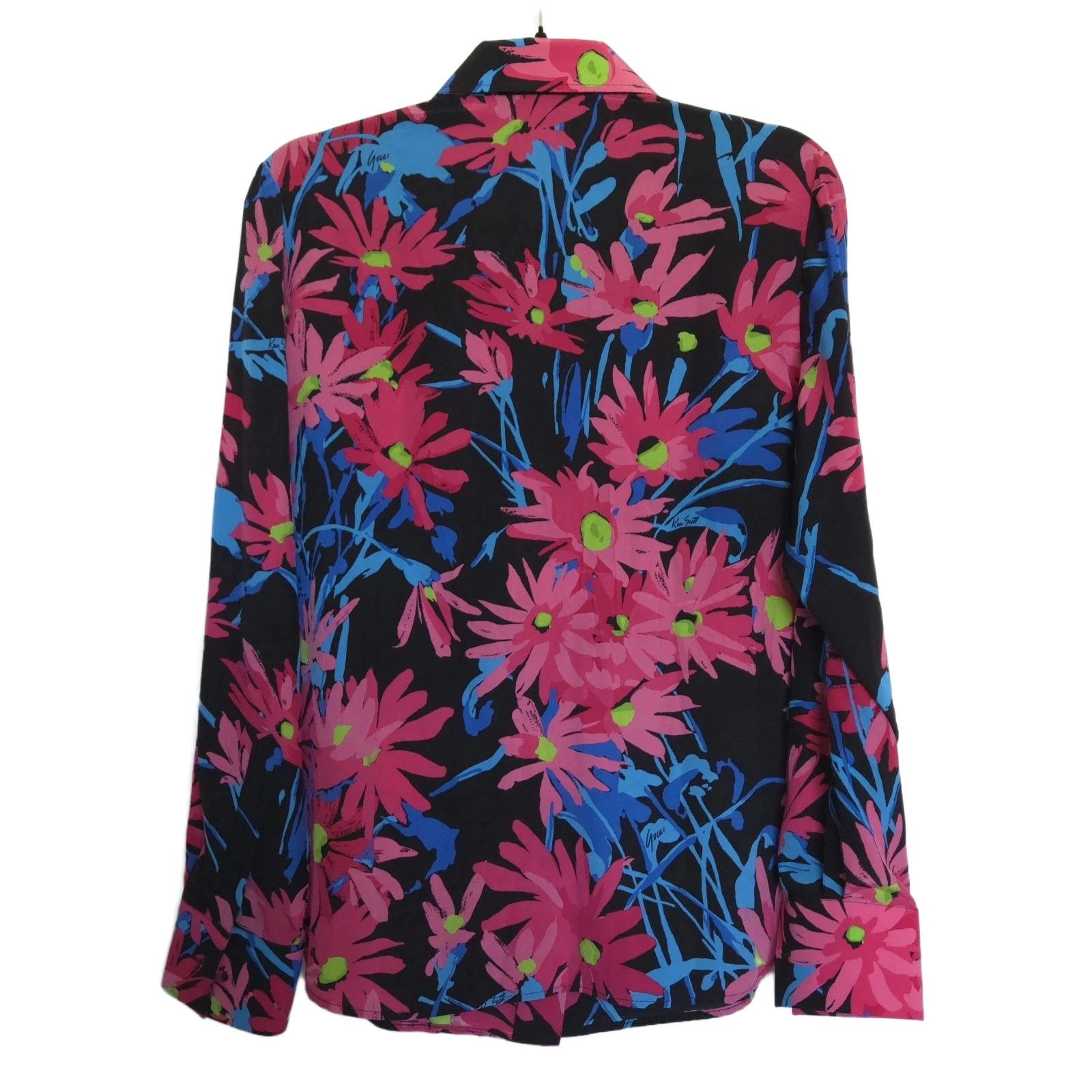 Gucci Gucci Button-up Multicolor Floral Blouse, IT 40 (US 4) Size S / US 4 / IT 40 - 4 Thumbnail