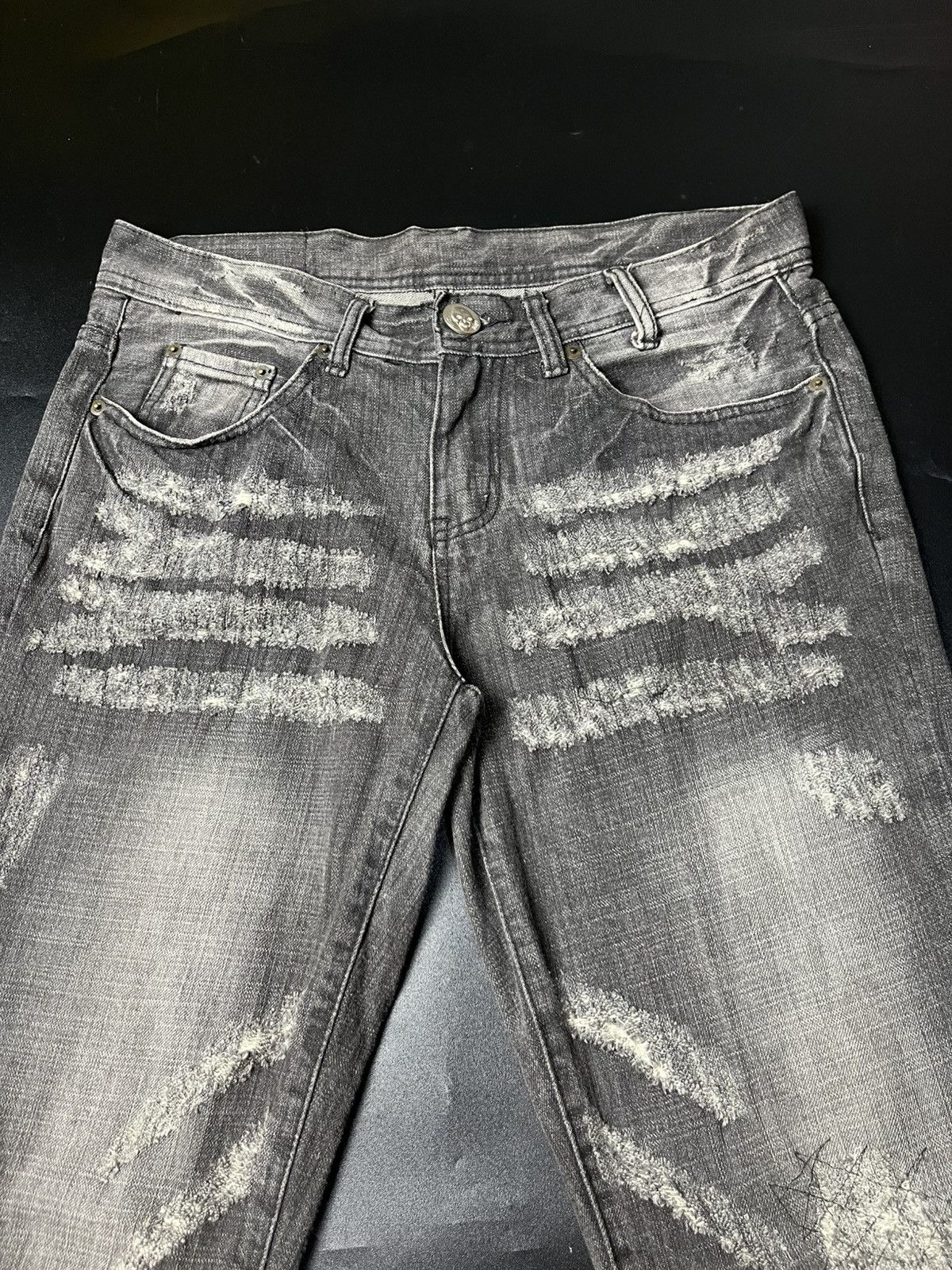 If Six Was Nine × Japanese Brand × Le Grande Bleu (L.G.B.) Japanese Flared Soldberry Distressed punk Jeans Size US 32 / EU 48 - 7 Thumbnail