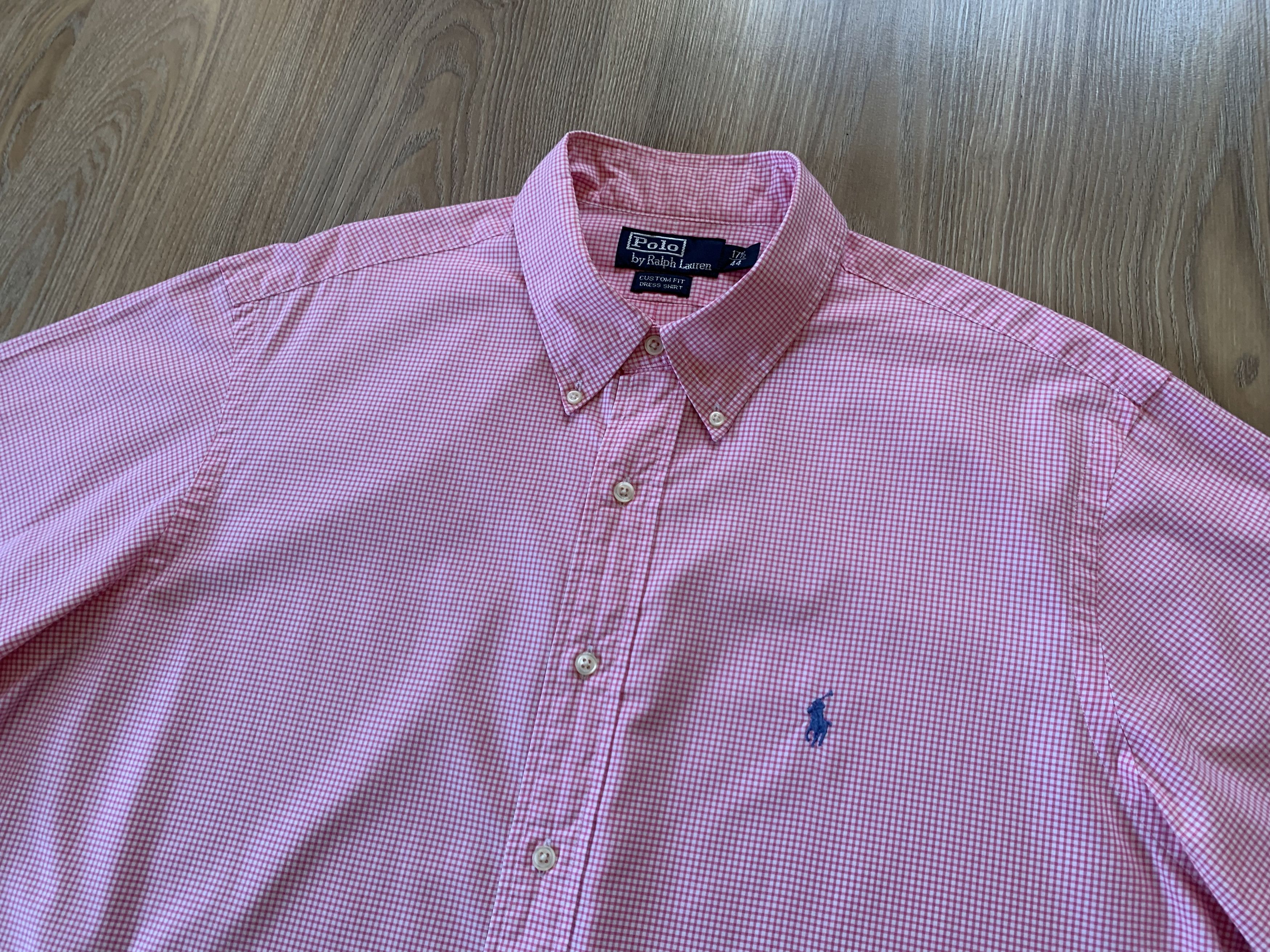 Polo Ralph Lauren × Ralph Lauren × Vintage Polo Ralph Lauren Pink Custom Fit Dress Short Sleeve Shirt Size US S / EU 44-46 / 1 - 4 Thumbnail