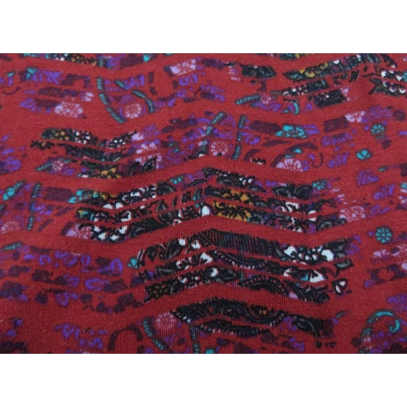 Vintage LuLaRoe Carly Dress Womens 2XS Red Floral Stripe Paisley Swing Trapeze High Low Fall EUC Black Size XXS / US 00 / IT 34 - 7 Thumbnail