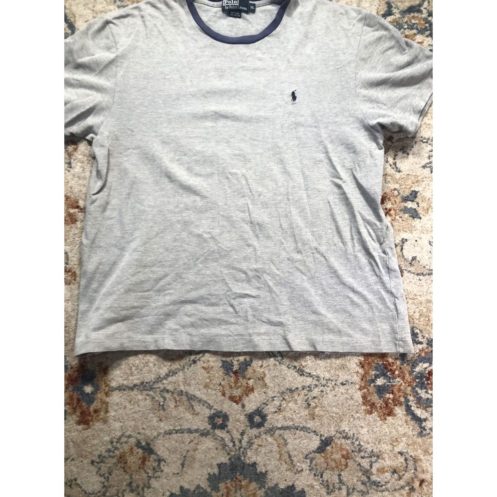 Polo Ralph Lauren Polo Ralph Lauren Shirt Mens XL Gray Ringer Tee Pony Logo Soft Cotton Crewneck Size US XL / EU 56 / 4 - 5 Thumbnail