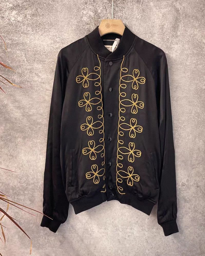 Yves Saint Laurent Saint Laurent SLP 15SS Silk Bomber Jacket. Size US L / EU 52-54 / 3 - 1 Thumbnail