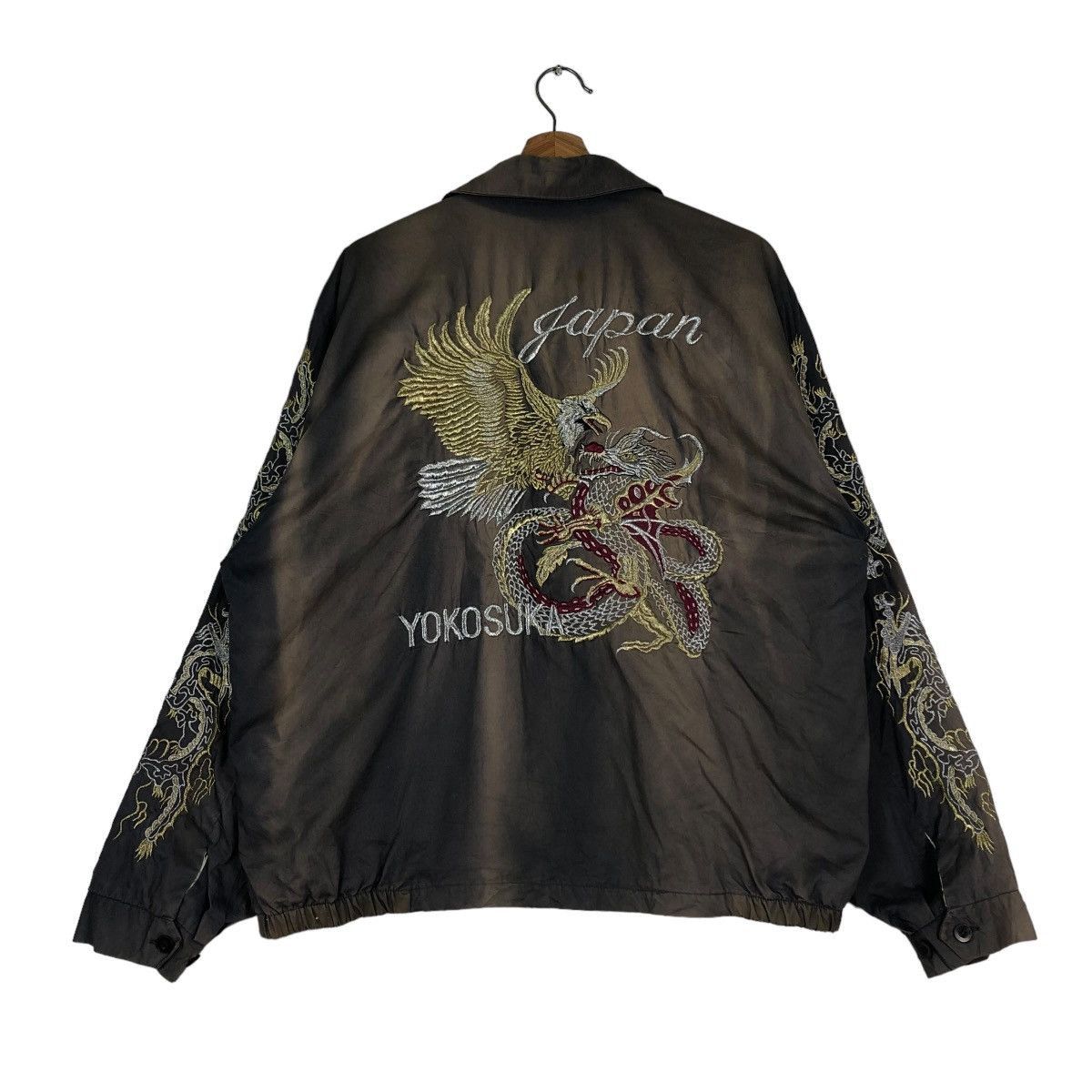 Japanese Brand 🔥VINTAGE DOUBLE BH RUSTY SUKAJAN JACKET JAPAN YOKOSUKA Size US L / EU 52-54 / 3 - 2 Thumbnail
