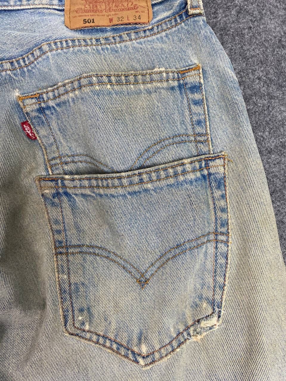 Levi's vintage levis 501 custom distressed denim nice design Size 32" / US 10 / IT 46 - 4 Thumbnail