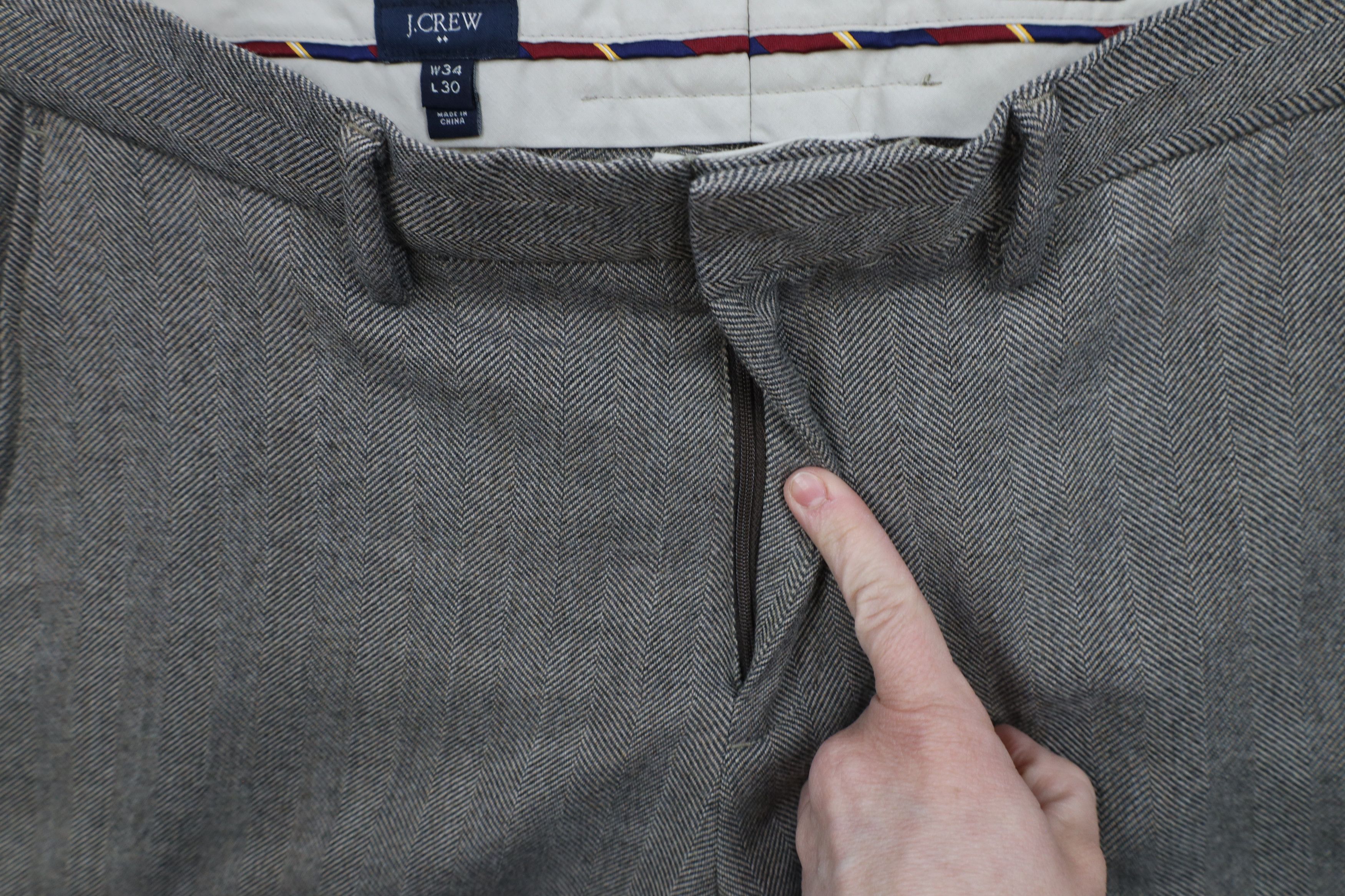 J.Crew × Vintage J Crew Bedford Wool Tweed Herringbone Chino Pants Trousers Size US 34 / EU 50 - 5 Thumbnail