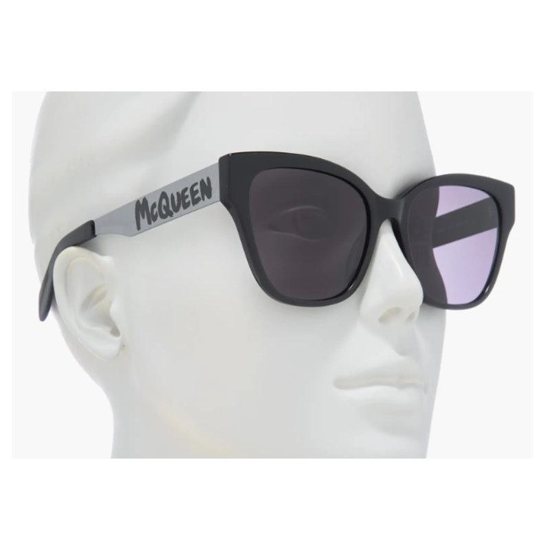 Alexander McQueen Alexander McQueen 56mm Cat Eye Sunglasses Black Grey Size ONE SIZE - 2 Thumbnail