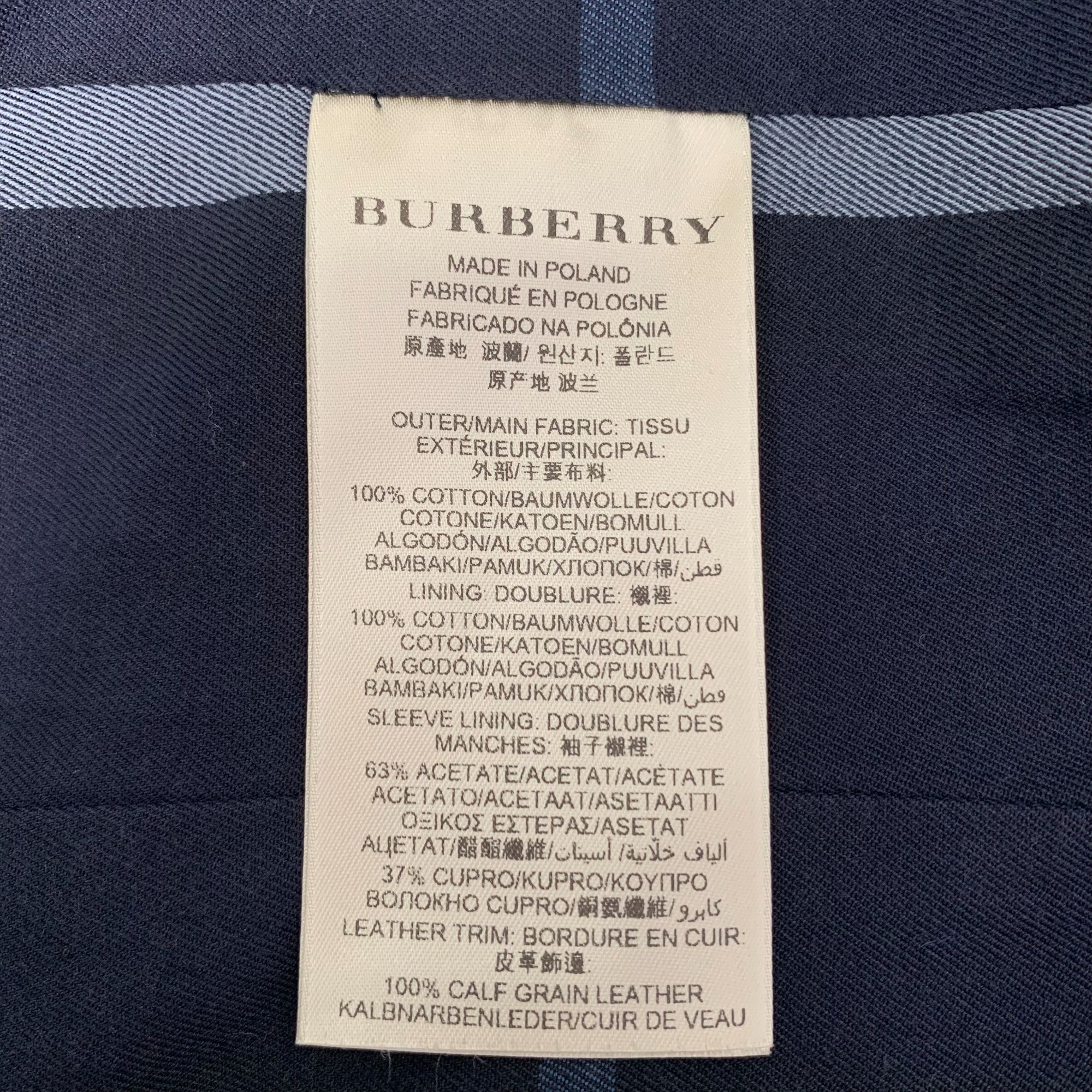 Burberry Burberry London Black Cotton Double-Breasted Trench Coat Siz Size XS / US 0-2 / IT 36-38 - 10 Thumbnail
