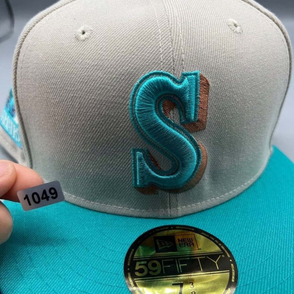 New Era Seattle Mariners Hat Men 7 3/8 59Fifty New Era Fitted Cap Size ONE SIZE - 9 Thumbnail