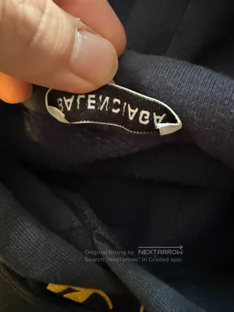 Balenciaga Balenciaga Navy Blue Wheat Hoodie Size US XS / EU 42 / 0 - 4 Thumbnail