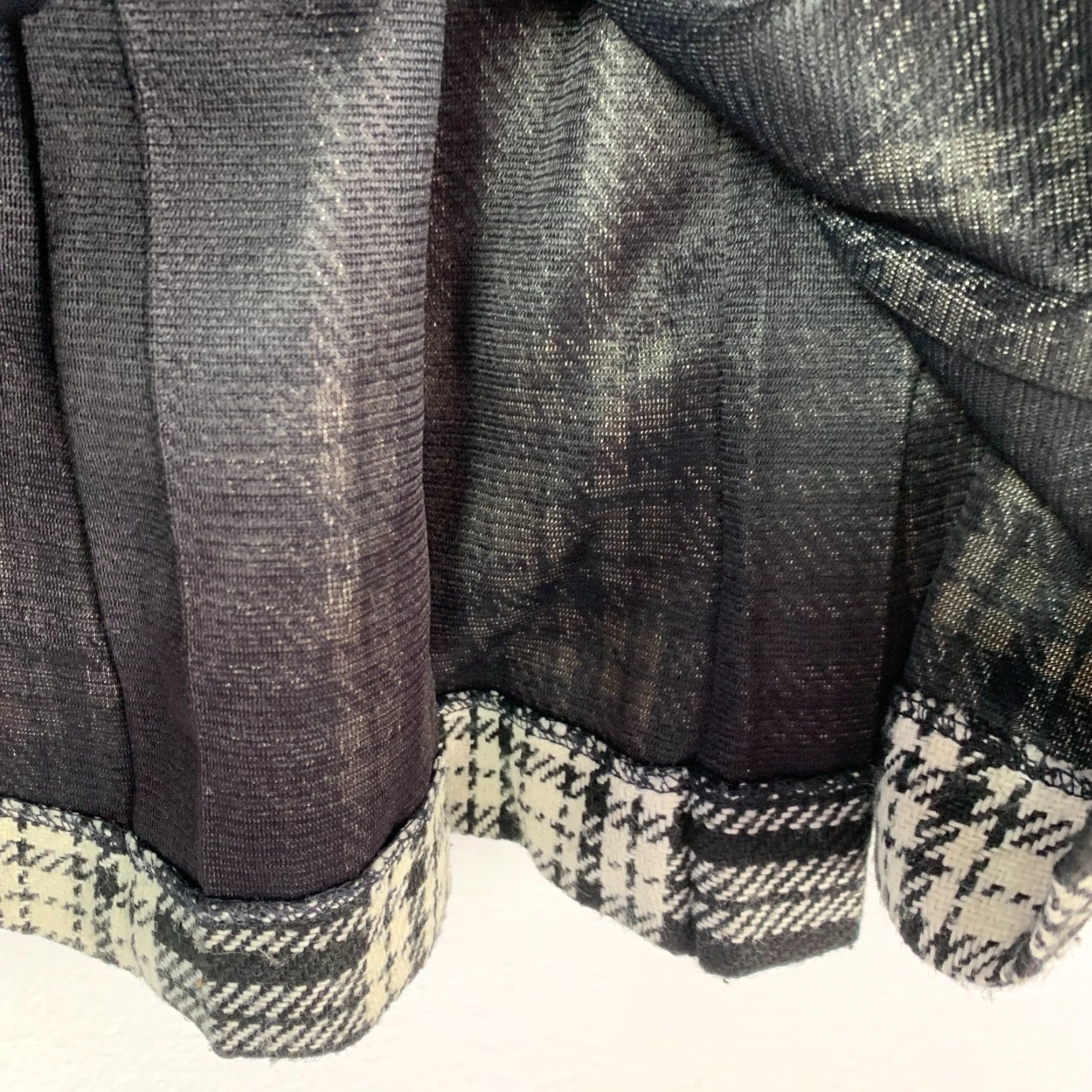 Vintage VINTAGE Mode O'Day Black White Plaid Short Skirt 70s Dark Academia Waist 26" Womens Size 26" / US 2 / IT 38 - 3 Thumbnail