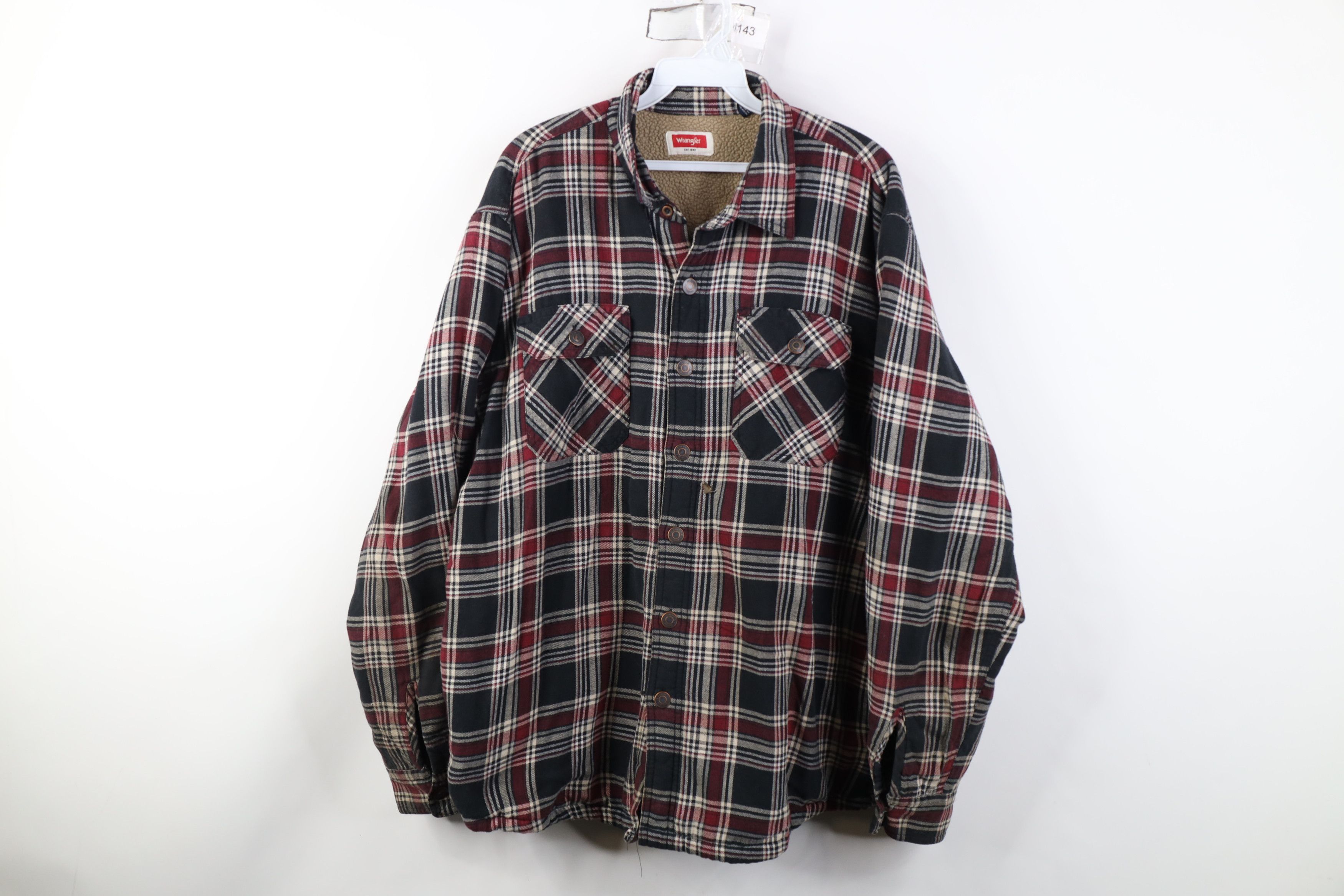 Wrangler Vintage Y2K Wrangler Pile Fleece Lined Flannel Shirt Jacket Size US L / EU 52-54 / 3 - 1 Thumbnail