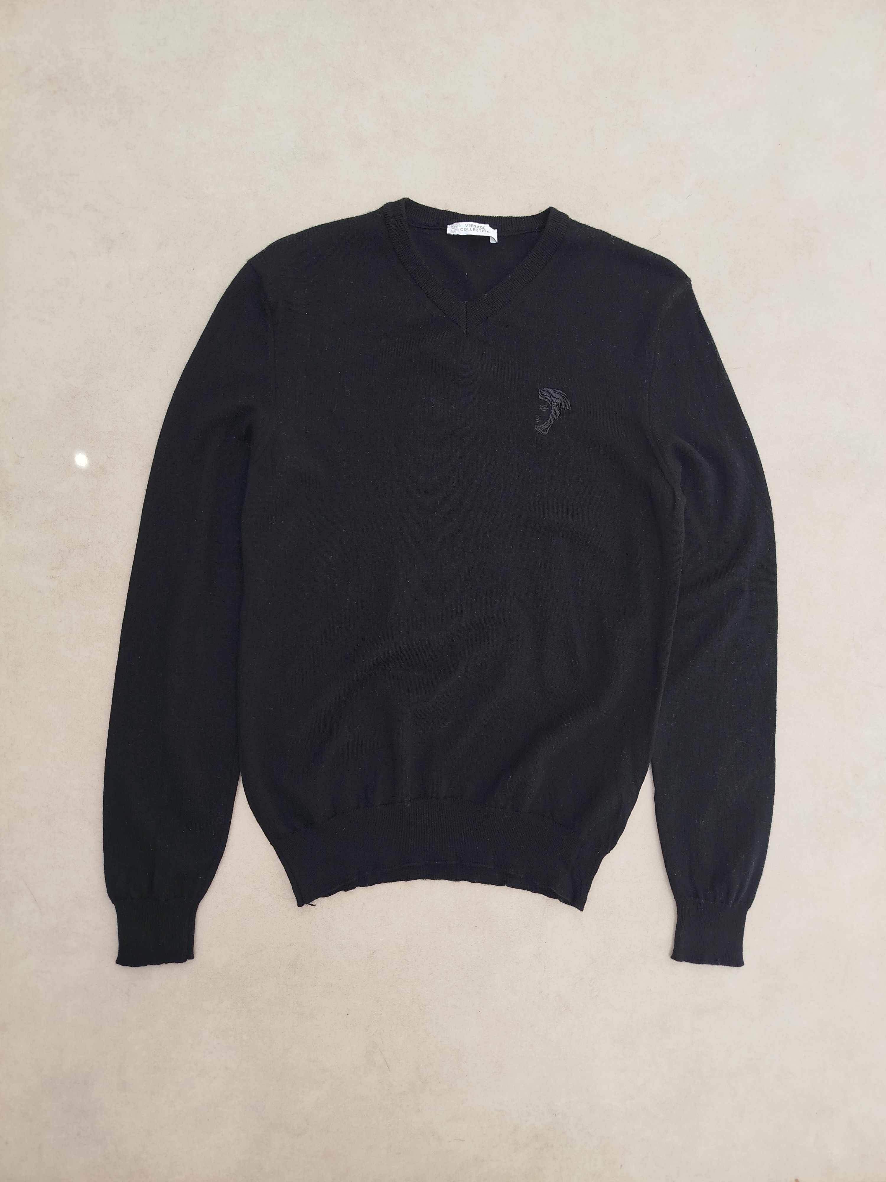 Versace Versace collection wool v-neck sweater M Size US L / EU 52-54 / 3 - 1 Thumbnail
