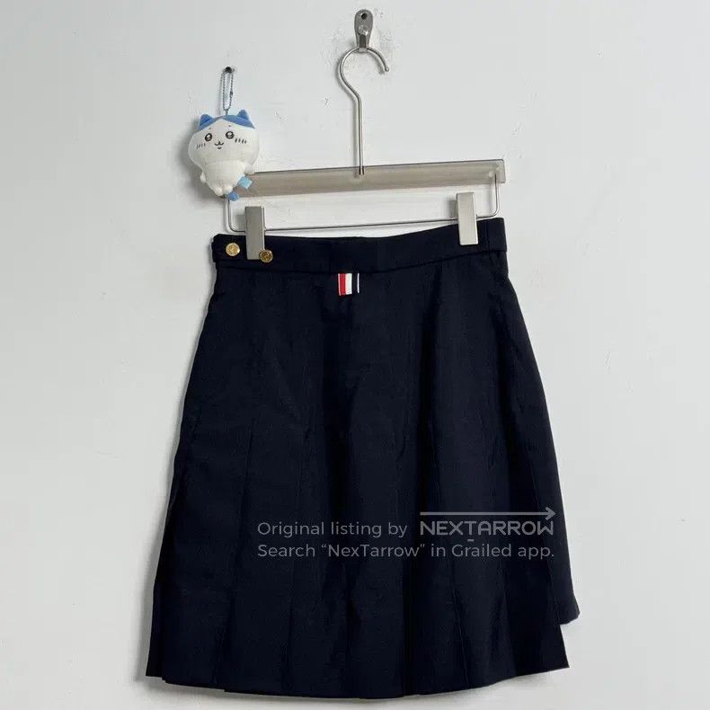Thom Browne Thom Browne Gold-Thread Pleated Skirt Size 26" / US 2 / IT 38 - 4 Thumbnail