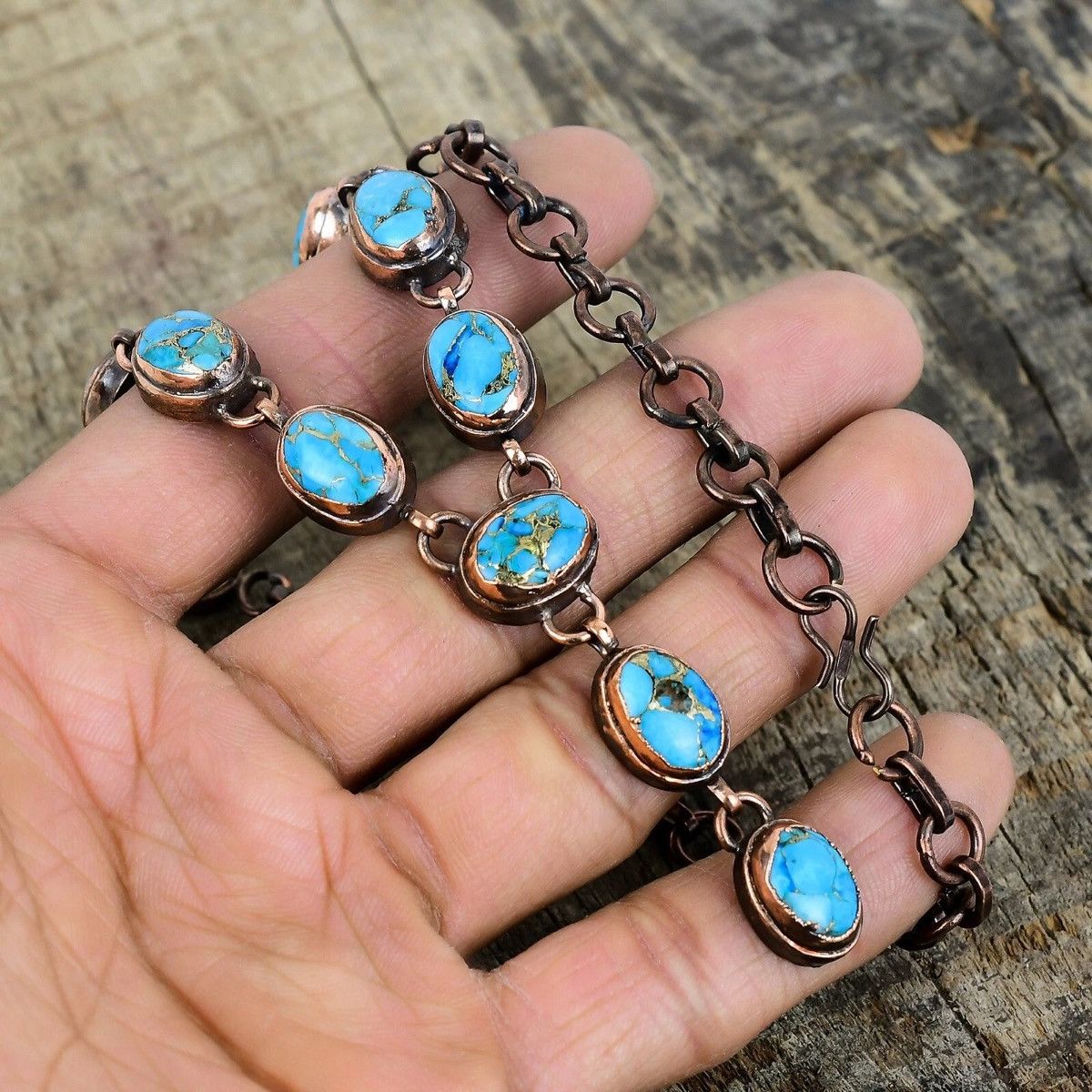 Other Blue Turquoise Gemstone Electroformed Anniversary Size ONE SIZE - 1 Thumbnail