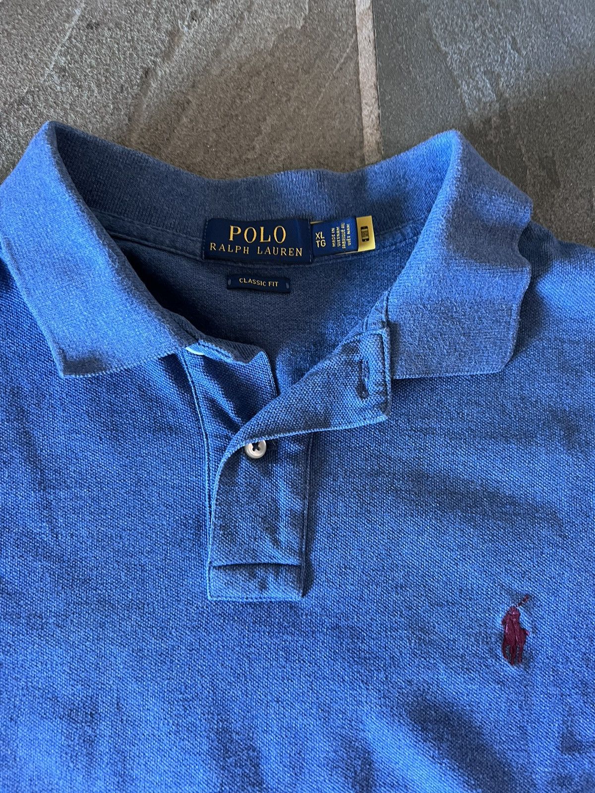 Polo Ralph Lauren Blue heathered polo shirt golf xl Size US XL / EU 56 / 4 - 2 Thumbnail