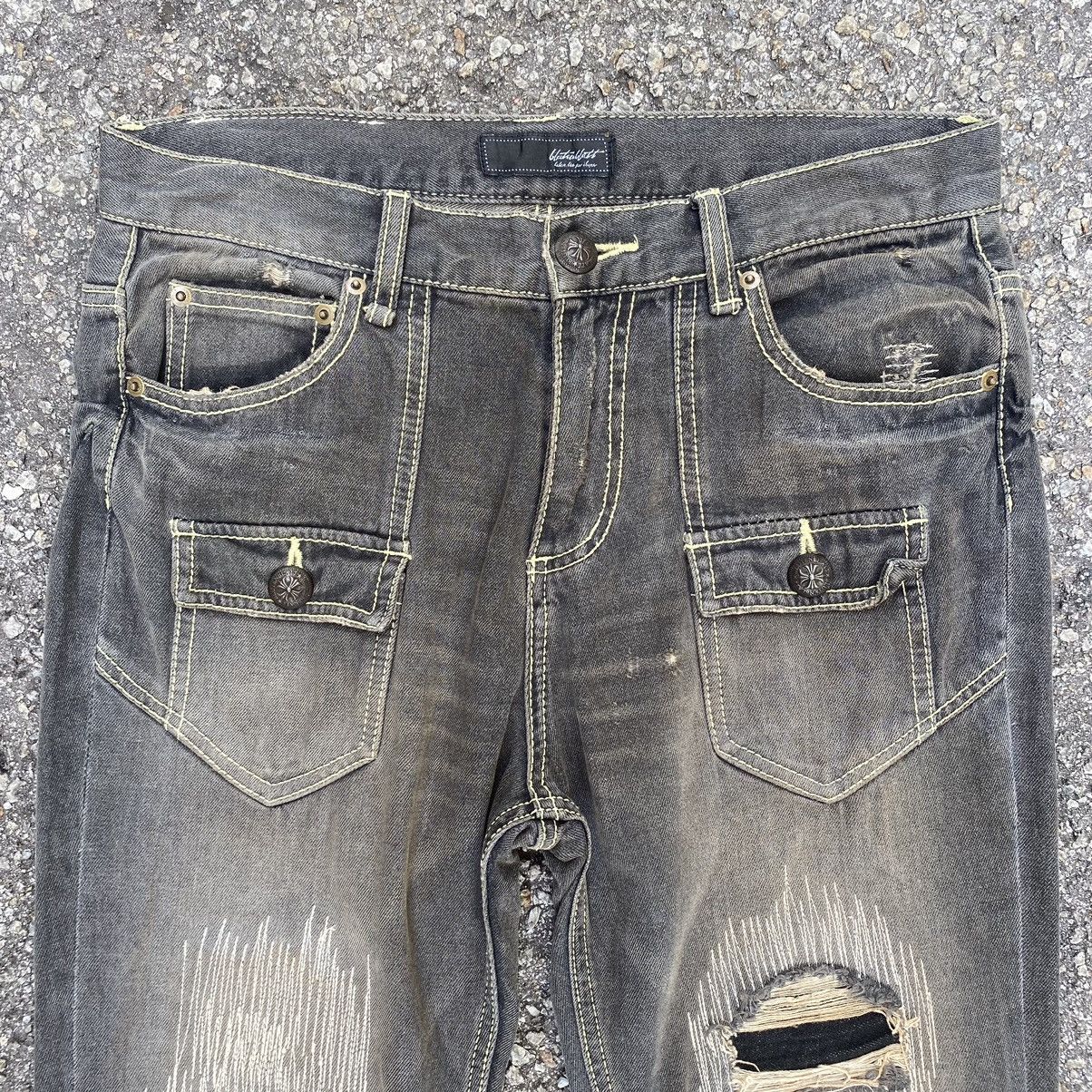 Flared Jeans Blutenblatt Bush Pant Distressed Denim Boot Cut