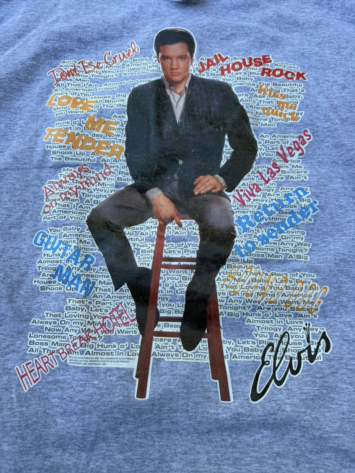 Band Tees VTG 1992 Elvis tee Size Large Size US L / EU 52-54 / 3 - 3 Thumbnail