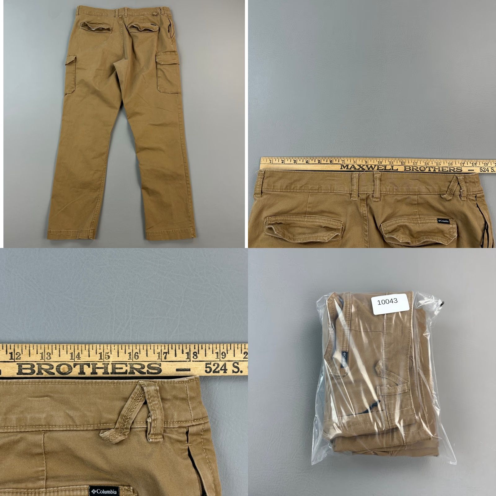 Vintage Columbia Pants Mens Cargo Straight Fit 34x32 Tan Brown Regular 36x31 Stretch Utility Outdoor Casual Workwear Size US 34 / EU 50 - 8 Thumbnail
