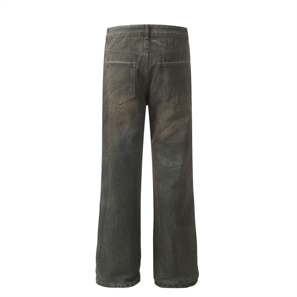 Japanese Brand × Jean American style washed distressed men's loose wide-leg jeans Size US 32 / EU 48 - 3 Thumbnail