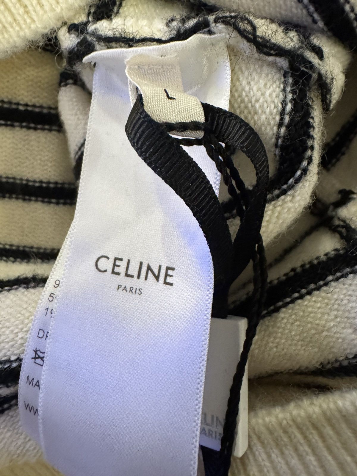 Celine CELINE FW19 Striped Turtleneck Wool Sweater Size US L / EU 52-54 / 3 - 7 Thumbnail