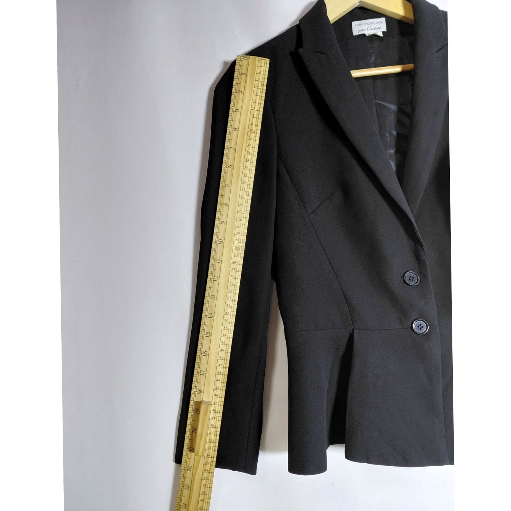 Cartier Anne Valerie Hash pour Cartier Blazer Black Solid Long Sleeve Size 38 Size XS / US 0-2 / IT 36-38 - 4 Thumbnail